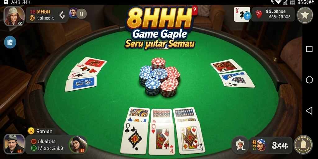 Tampilan gameplay seru dari game Gaple 8HHH.