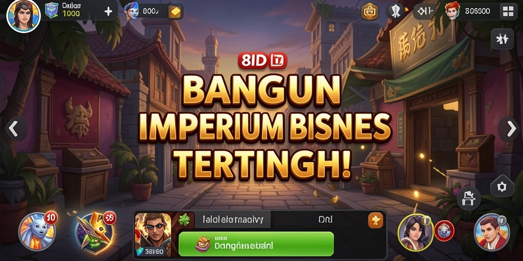 Tampilan gameplay 8ID menunjukkan proses membangun bisnis yang strategis.
