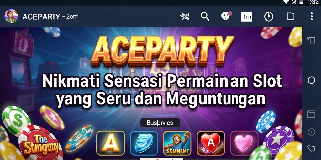 Tampilan gameplay Slot ACEPARTY yang penuh warna dan seru untuk dimainkan.