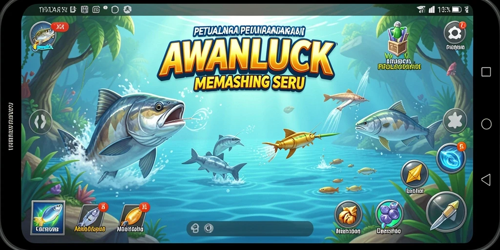 Tangkap berbagai ikan di lokasi memancing yang indah.