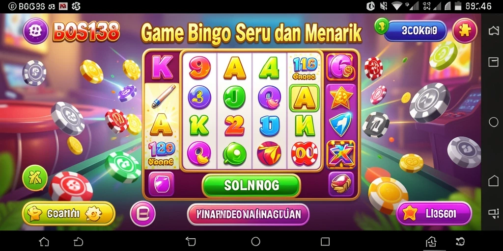 Screenshot utama BOS138 menampilkan gameplay seru Bingo dengan antarmuka menarik.