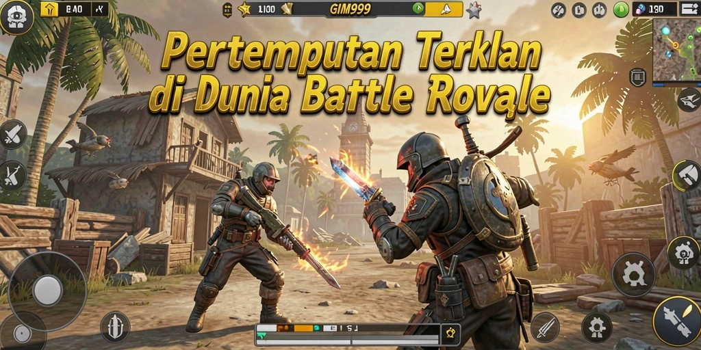 Screenshot GIM999 menampilkan aksi pertempuran mendebarkan dalam Battle Royale.