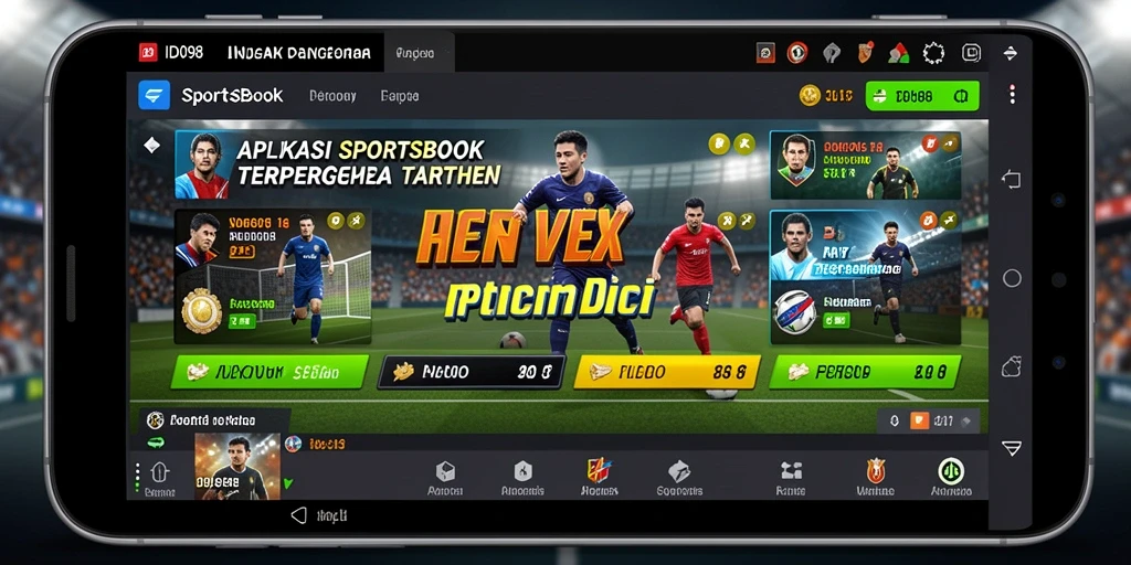 Tampilan aplikasi ID098 saat melakukan taruhan olahraga secara langsung.