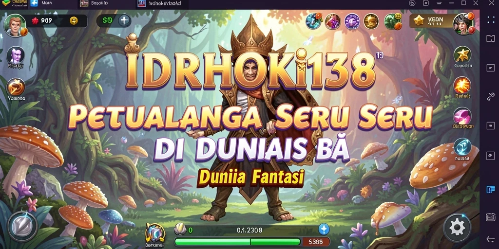 Screenshot utama menunjukkan aksi pertempuran epik dalam gameplay RPG.