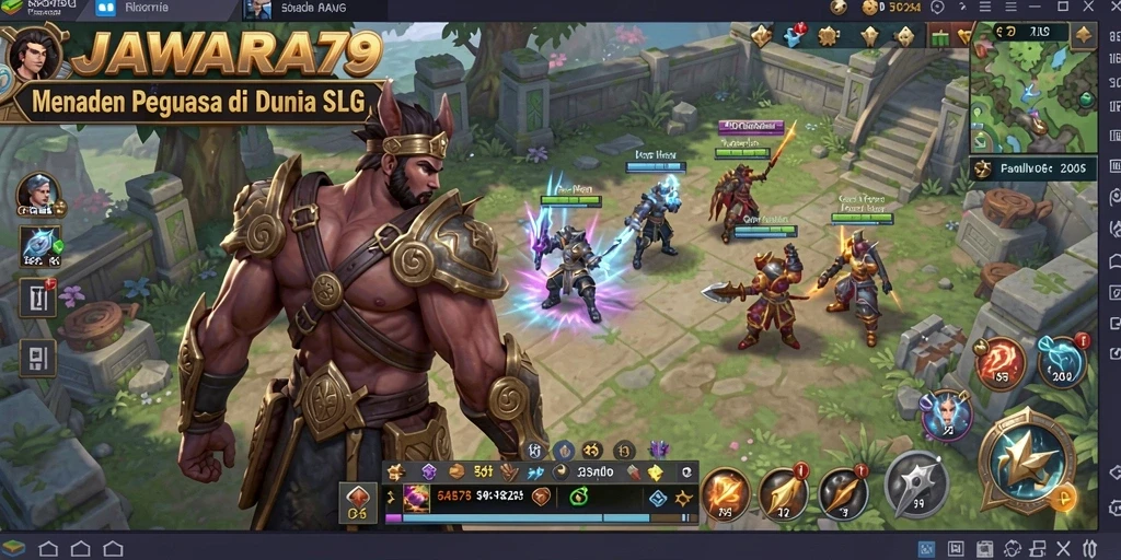 Tampilan gameplay menarik dalam JAWARA79 dengan pertempuran strategis.