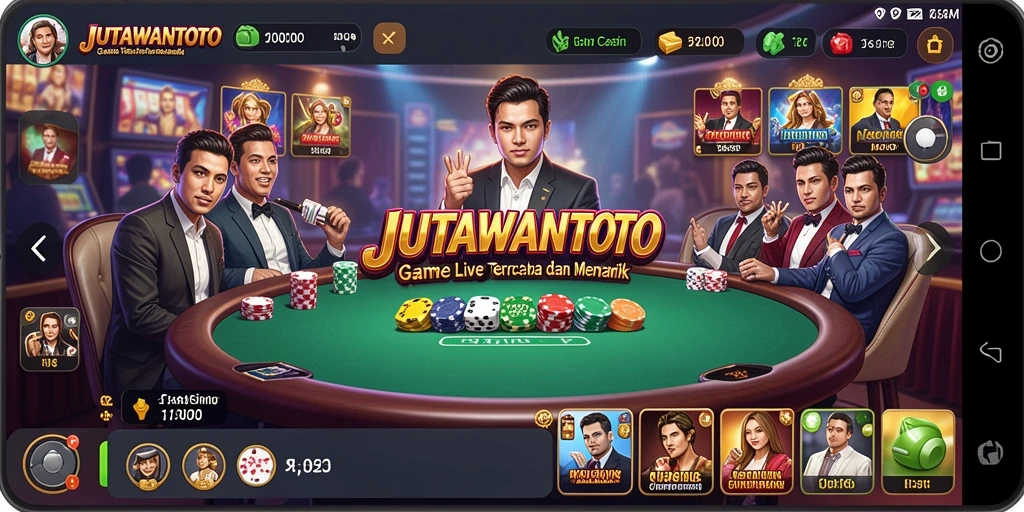 Tampilan permainan live casino yang menarik dari JUTAWANTOTO.