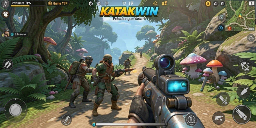 Tampilan gameplay seru di KATAKWIN dengan aksi tak terlupakan.