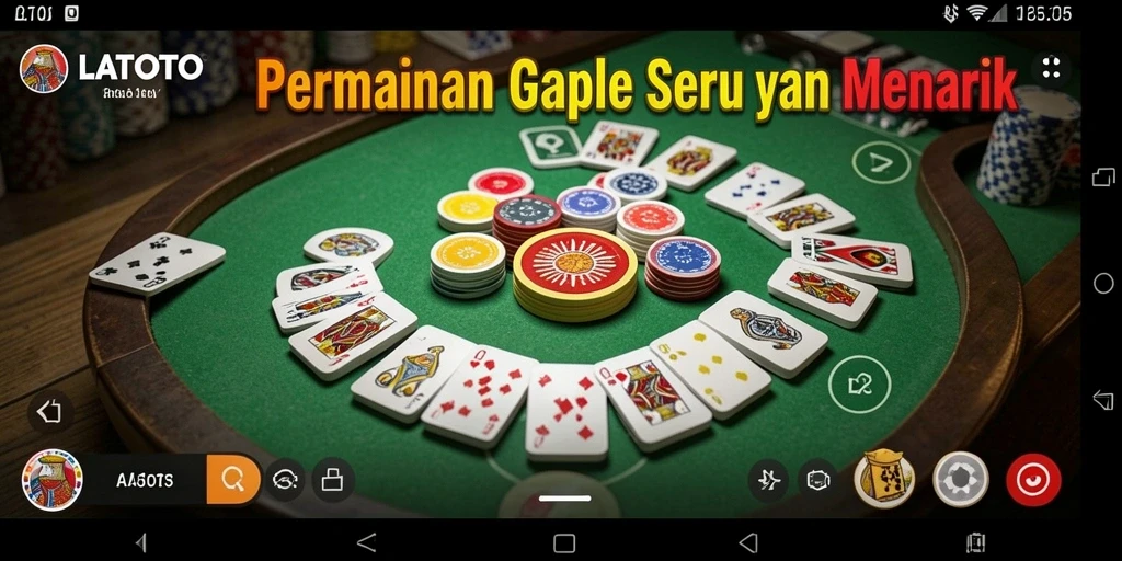 Screenshot gameplay LATOTO yang menampilkan aksi seru Gaple.