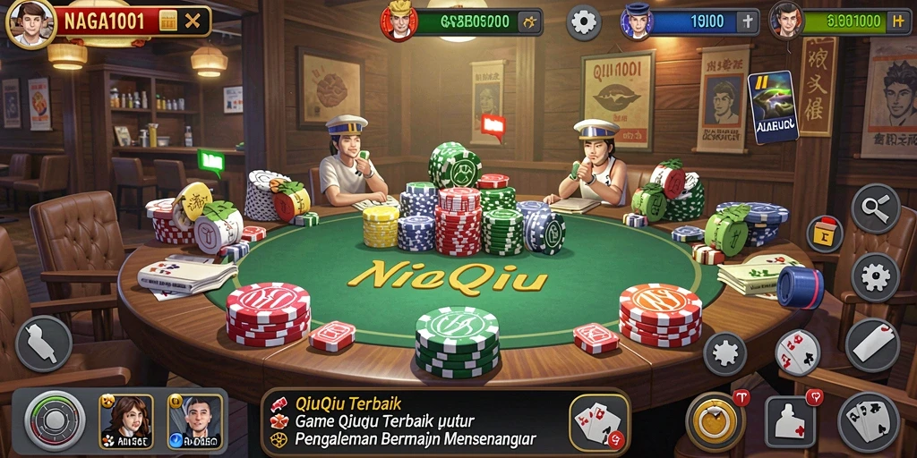 Tampilan gameplay QiuQiu yang seru dan kompetitif di NAGA1001.