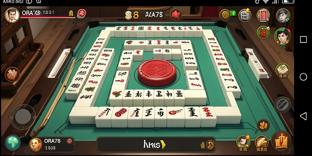 Tampilan permainan Mahjong menarik dari ORA78 yang penuh warna.