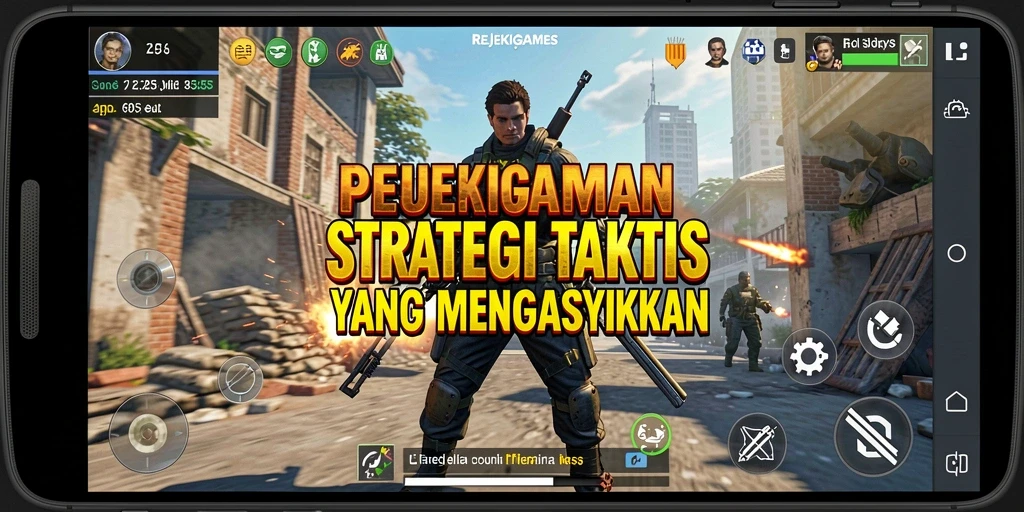 Tampilan gameplay menegangkan dalam REJEKIGAMES dengan strategi yang intens.
