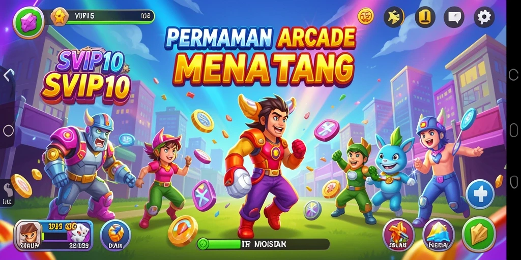 Tangkapan layar permainan SVIP10 menampilkan momen menegangkan dalam gameplay arcade.