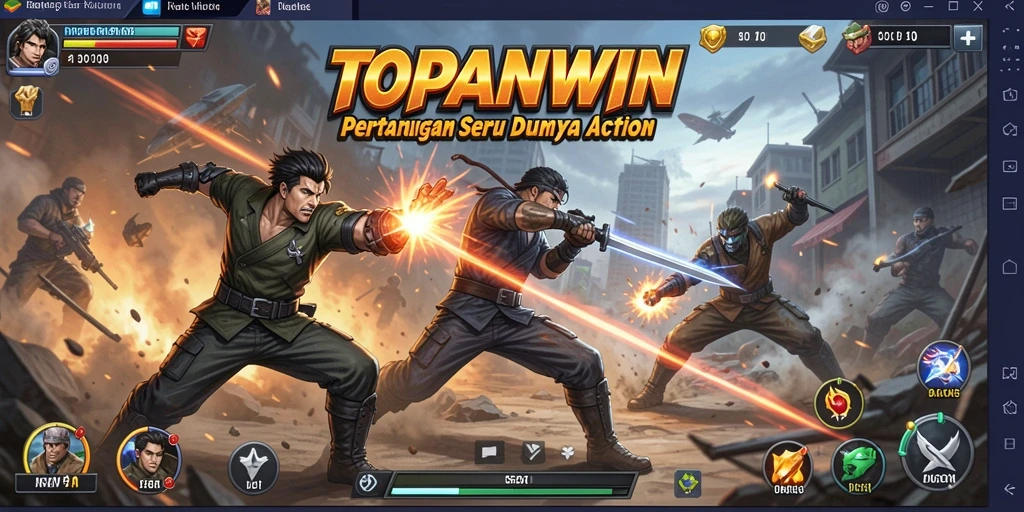 Tampilan gameplay seru dan penuh aksi dari game TOPANWIN.