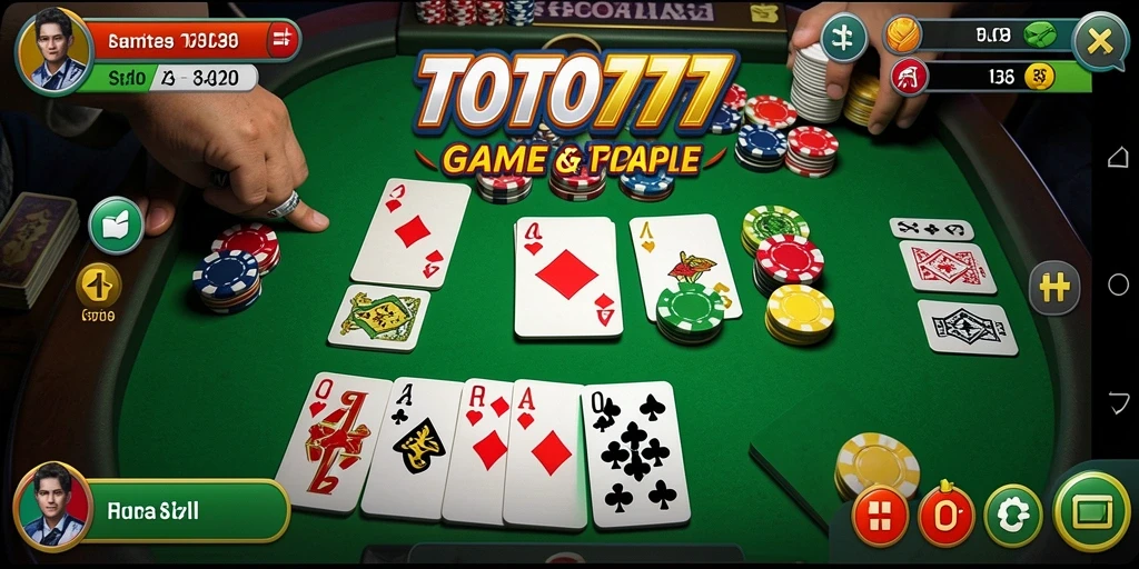 Tampilan screenshot TOTO777 menampilkan gameplay Gaple yang seru.
